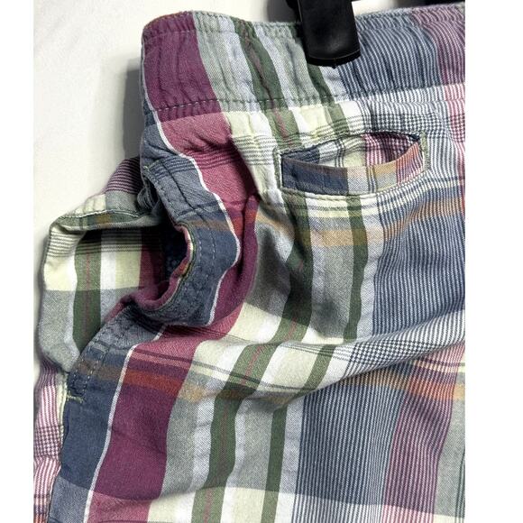 Vintage 1946 WASHED STONED & BEATEN Men's Draw String Plaid Shorts Size Large - Picture 3 of 11